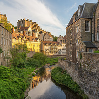 Buy canvas prints of Dean Village in late Spring sunlight by Miles Gray