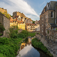 Buy canvas prints of Dean Village in late Spring sunshine by Miles Gray
