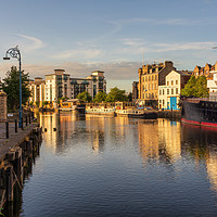 Buy canvas prints of Golden hour at the Shore, Leith by Miles Gray