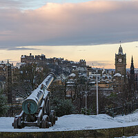 Buy canvas prints of Edinburgh Castle from the Portuguese Cannon by Miles Gray