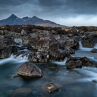 Buy canvas prints of The Cuillin at Sunrise taken from the River Sligachan by Miles Gray