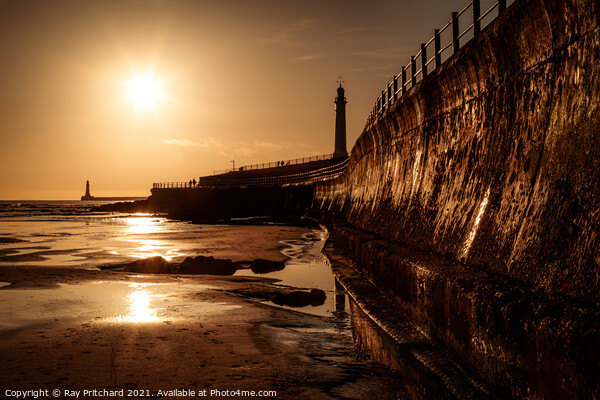 Rising Sun at Roker Picture Board by Ray Pritchard