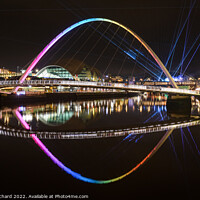 Buy canvas prints of Lasers across the Tyne by Ray Pritchard