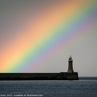 Buy canvas prints of Tynemouth Pier Rainbow  by Ray Pritchard