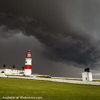 Buy canvas prints of Storm Clouds over Souter Lighthouse  by Ray Pritchard