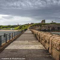 Buy canvas prints of Looking Back Along Tynemouth Pier  by Ray Pritchard