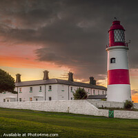Buy canvas prints of Sunset At Souter Lighthouse by Ray Pritchard