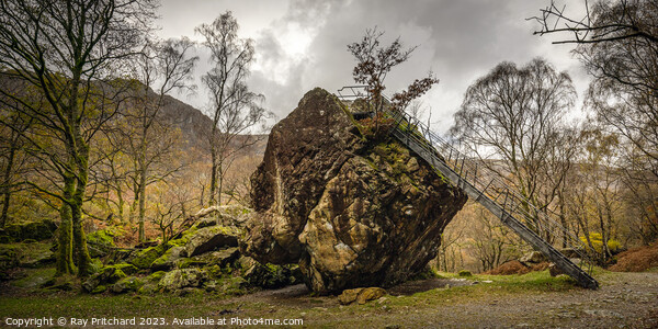 The Iconic Bowder Stone: Borrowdale's Marvel Print by Ray Pritchard