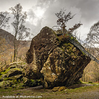 Buy canvas prints of The Iconic Bowder Stone: Borrowdale's Marvel by Ray Pritchard