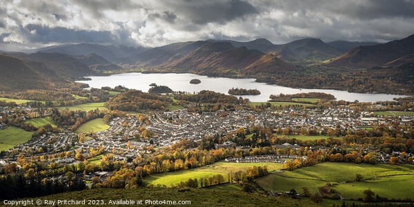 View over Keswick and Derwent Water Canvas Print by Ray Pritchard