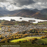 Buy canvas prints of View over Keswick and Derwent Water by Ray Pritchard