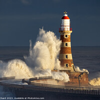 Buy canvas prints of Storm Babet at Roker by Ray Pritchard