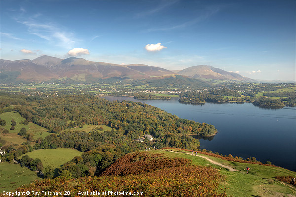 Climbing Catbells Picture Board by Ray Pritchard