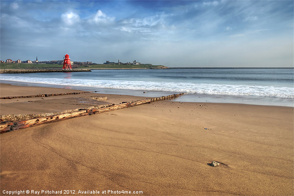 South Shields Beach Picture Board by Ray Pritchard