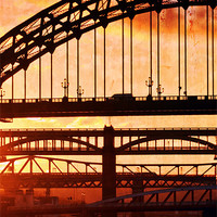 Buy canvas prints of The Tyne Bridges by Ray Pritchard
