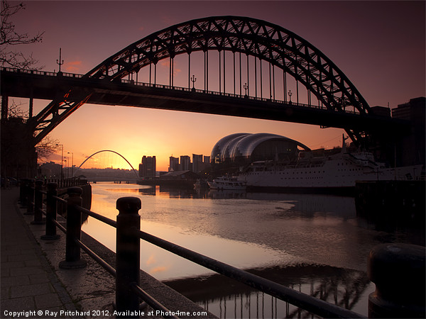 Tyne Bridge At Sunrise Picture Board by Ray Pritchard