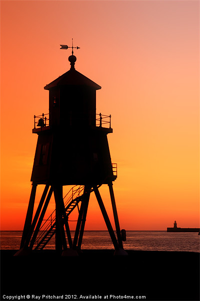 South Shields Groyne at Sunrise Picture Board by Ray Pritchard