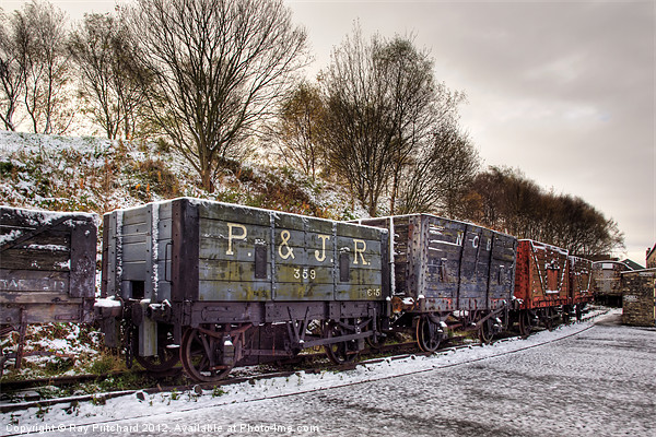 Old Train Wagons at Tanfield Railway Picture Board by Ray Pritchard