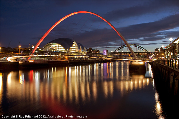 Millennium Bridge Across the Tyne Picture Board by Ray Pritchard