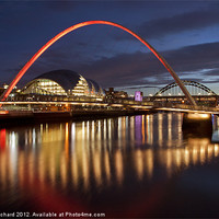 Buy canvas prints of Millennium Bridge Across the Tyne by Ray Pritchard