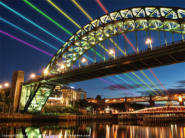 River Tyne Rainbow Picture Board by Ray Pritchard