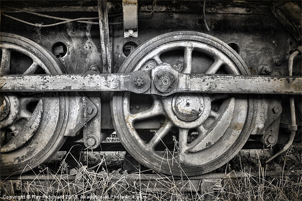 Vintage Train Wheels Picture Board by Ray Pritchard