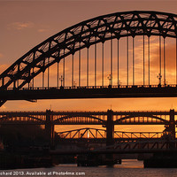 Buy canvas prints of Tyne Bridge At Sunset by Ray Pritchard