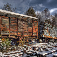 Buy canvas prints of Old Freight Wagons by Ray Pritchard
