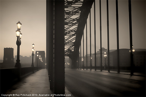 Vintage Tyne Bridge Picture Board by Ray Pritchard