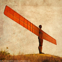 Buy canvas prints of Angel Of The North Textured by Ray Pritchard