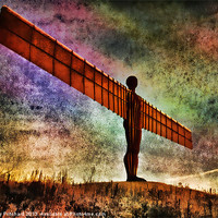 Buy canvas prints of Grunged Angel Of The North by Ray Pritchard