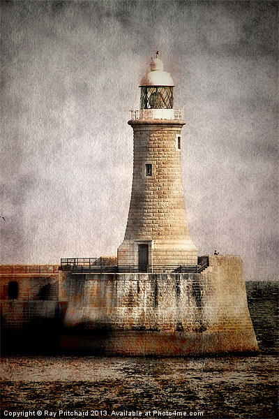 Tynemouth Lighthouse Picture Board by Ray Pritchard