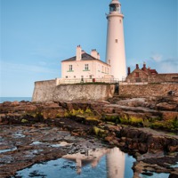 Buy canvas prints of St Marys Lighthouse by Ray Pritchard