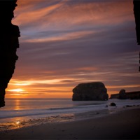 Buy canvas prints of Marsden Rock by Ray Pritchard