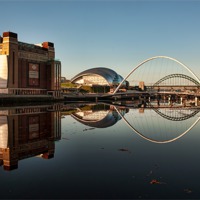 Buy canvas prints of River Tyne Reflected by Ray Pritchard