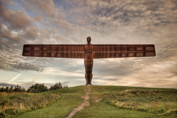 HDR Angel of the North Framed Mounted Print by Ray Pritchard