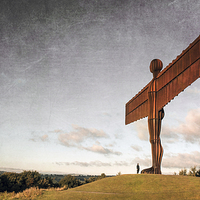 Buy canvas prints of Angel Of The North Textured by Ray Pritchard