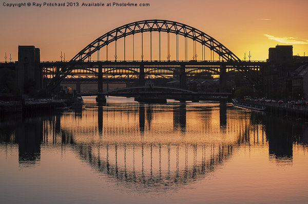 Tyne Bridge At Sunset Picture Board by Ray Pritchard