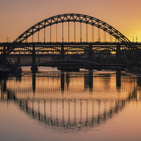 Buy canvas prints of Tyne Bridge At Sunset by Ray Pritchard