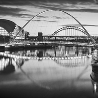 Buy canvas prints of Black and White Millennium Bridge by Ray Pritchard