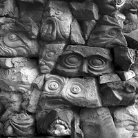 Buy canvas prints of Wall of faces by Ray Pritchard