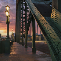Buy canvas prints of Sunrise Over The Tyne Bridge by Ray Pritchard