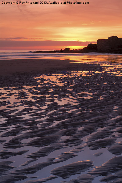 South Shields Beach Sunrise Picture Board by Ray Pritchard