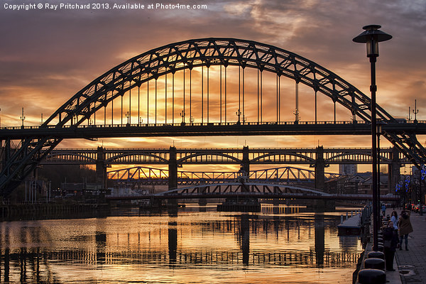Sunset on the Tyne Picture Board by Ray Pritchard
