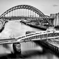 Buy canvas prints of Tyne and Swing Bridges by Ray Pritchard