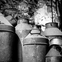 Buy canvas prints of Vintage Oil Canisters by Ray Pritchard