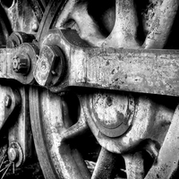 Buy canvas prints of Vintage Steam Train Wheels by Ray Pritchard