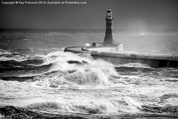 Rough Seas at Roker Picture Board by Ray Pritchard