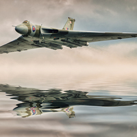 Buy canvas prints of Vulcan Bomber Artwork by Ray Pritchard