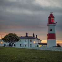 Buy canvas prints of Souter Lighthouse Lit Up by Ray Pritchard